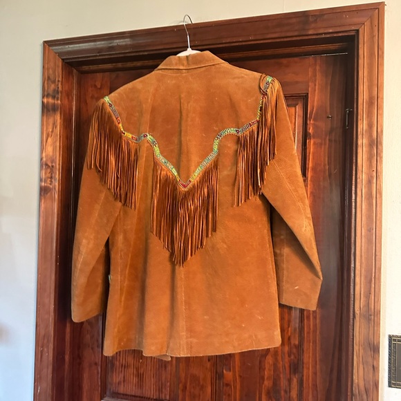 Rustler Women's Tan Fringe Blazer - Picture 2 of 7